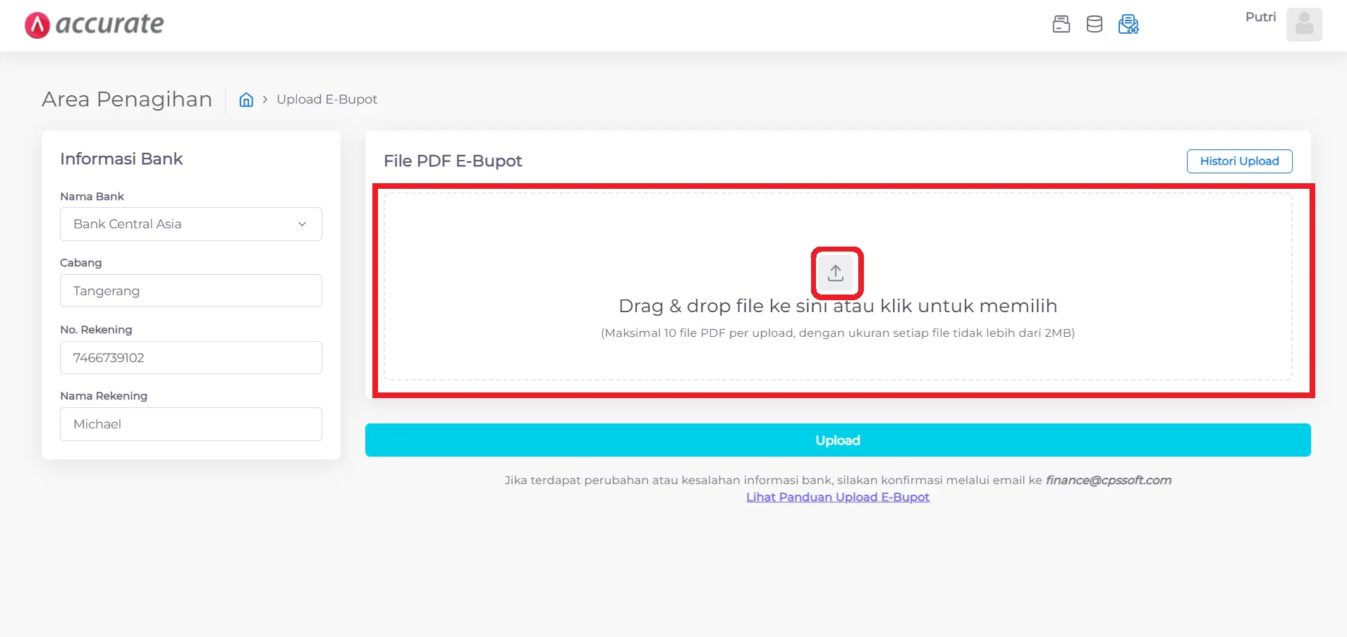 Cara upload e-Bupot PPh 23 Accurate Online